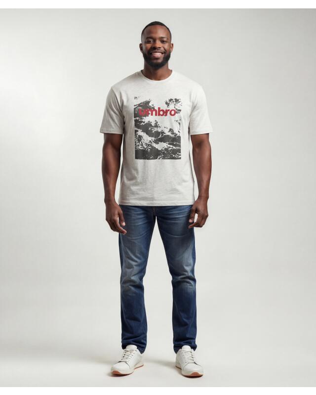 تيشيرت بشعار للرجال، رمادي فاتح مبرقش (KiK T-Shirt mit Logo (hellgrau melange)) — KiK, منتج ألماني أصلي في المغرب