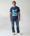 T-Shirt mit Logo blau