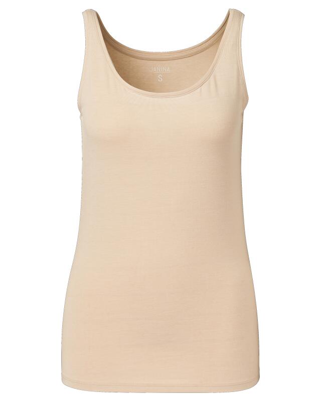 Basic tank top for women, beige marl (KiK Basic Tanktop (Beige melange)) — KiK, authentic German product in Morocco