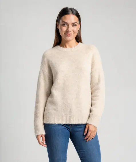 Strickpullover mit Wollanteil