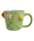 Mok met bloemen lichtgroen