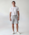 Sweatshorts mit Logo hellgrau melange