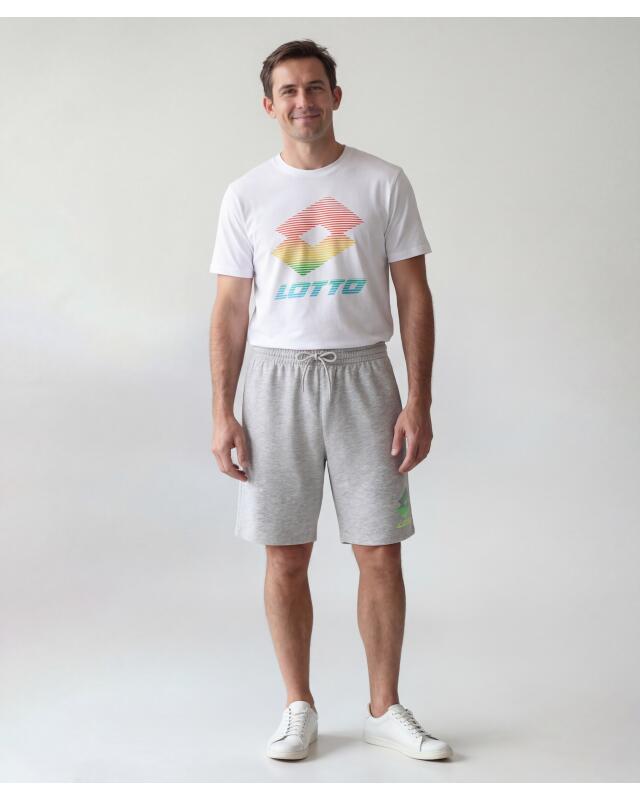 Sweat shorts with logo for men, light grey marl (KiK Sweatshorts mit Logo (hellgrau melange)) — KiK, authentic German product in Morocco