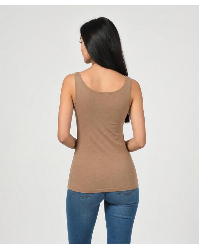 تانك توب أساسي للنساء، بني فاتح (KiK Basic Tanktop (hellbraun)) — KiK, منتج ألماني أصلي في المغرب