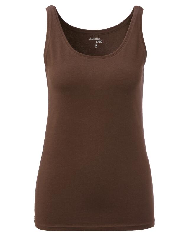 Basic tank top for women, dark brown (KiK Basic Tanktop (dunkelbraun)) — KiK, authentic German product in Morocco
