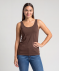 Basic top donkerbruin