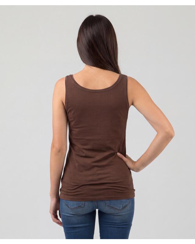 Basic tank top for women, dark brown (KiK Basic Tanktop (dunkelbraun)) — KiK, authentic German product in Morocco