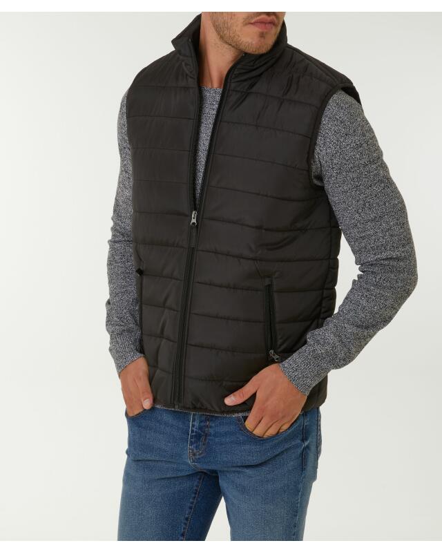 Gilet sans manches matelassé homme, noir (KiK Steppweste (schwarz)) — KiK, produit allemand authentique au Maroc