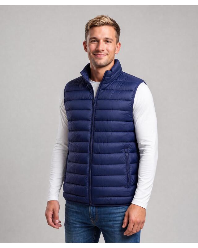Gilet sans manches matelassé homme, bleu marine — KiK, produit allemand authentique au Maroc
