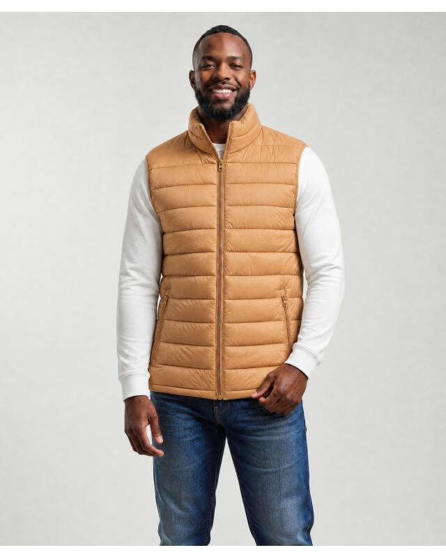 Gilet sans manches matelassé homme, camel — KiK, produit allemand authentique au Maroc