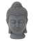 Deko-Buddhakopf grau