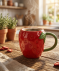 Fruchtförmige Tasse rot