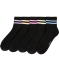 Ponožky s barevnými pruhy černá