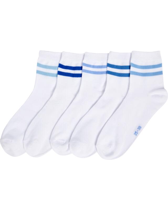 Socks with coloured stripes for women, white — KiK, authentic German product in Morocco