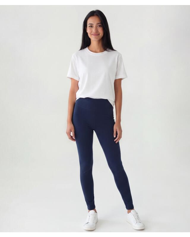 Leggings with wide waistband for women, navy — KiK, authentic German product in Morocco