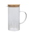 Glaskrug mit Bambusdeckel transparent