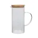 Jarra de cristal con tapa de bambú