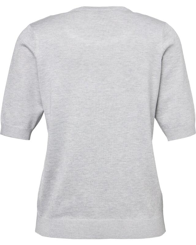 Half-sleeve jumper for women, grey marl (KiK Halbarm-Pullover (grau melange)) — KiK, authentic German product in Morocco