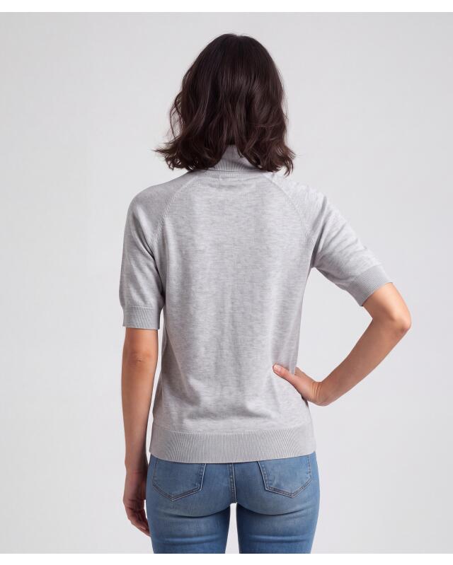 Pull à col roulé femme, gris chiné (KiK Rollkragenpullover (grau melange)) — KiK, produit allemand authentique au Maroc