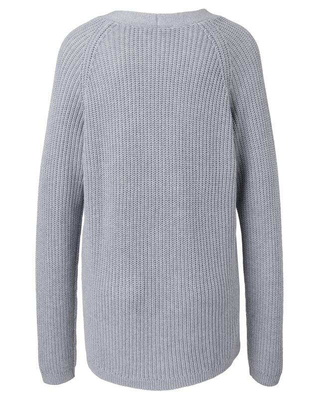 V-neck cardigan for women, grey marl (KiK Strickjacke mit V-Ausschnitt (grau melange)) — KiK, authentic German product in Morocco