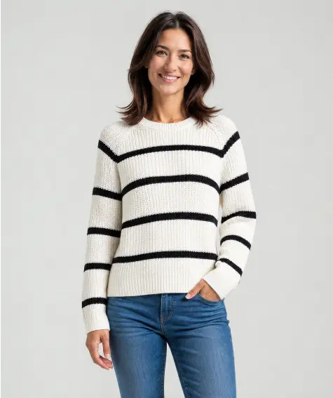 Strickpullover mit Streifen