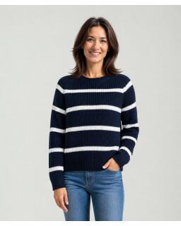 bleu/blanc rayé