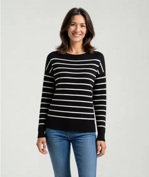 Strickpullover mit breiten Bündchen