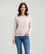 Strickpullover mit breiten Bündchen beige/weiß