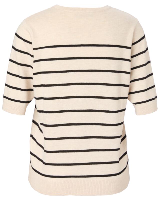 كنزة بأكمام نصفية للنساء، أسود/بيج (KiK Pullover Halbarm (schwarz/beige)) — KiK, منتج ألماني أصلي في المغرب