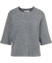 Halbarm-Strickpullover grau melange