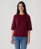 Halbarm-Strickpullover beere
