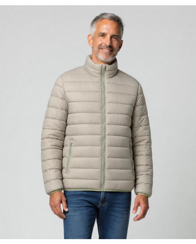 Doudoune légère matelassée homme, vert clair — KiK, produit allemand authentique au Maroc