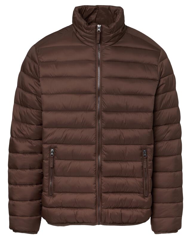 Padded quilted jacket for men, dark brown (KiK Wattierte Steppjacke (dunkelbraun)) — KiK, authentic German product in Morocco