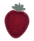 Dekotablett in Fruchtform rot