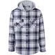 Camisa de franela con capucha de sudadera