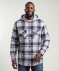 Flanellhemd mit Sweatkapuze blau kariert