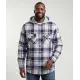 Camisa de franela con capucha de sudadera