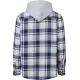 Camisa de franela con capucha de sudadera