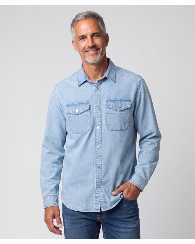 Chemise en jean homme, jean clair — KiK, produit allemand authentique au Maroc
