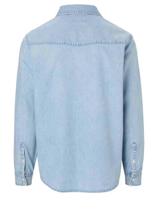 Denim shirt for men, light denim (KiK Helles Jeanshemd (jeansblau hell)) — KiK, authentic German product in Morocco