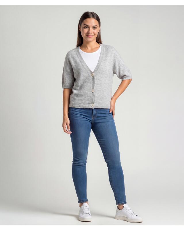 Gilet à manches courtes femme, gris chiné — KiK, produit allemand authentique au Maroc