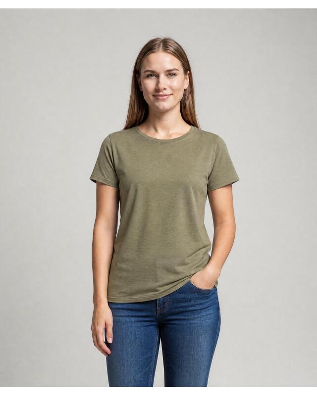 Basic T-shirt for women, khaki (KiK Basic T-Shirt (Khaki)) — KiK, authentic German product in Morocco