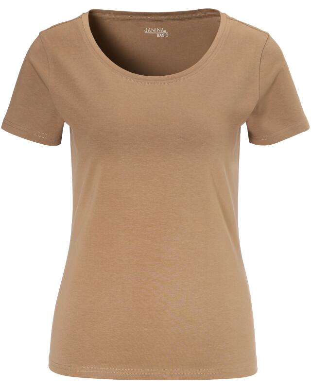 تيشيرت أساسي للنساء، بني فاتح (KiK Basic T-Shirt (hellbraun)) — KiK, منتج ألماني أصلي في المغرب