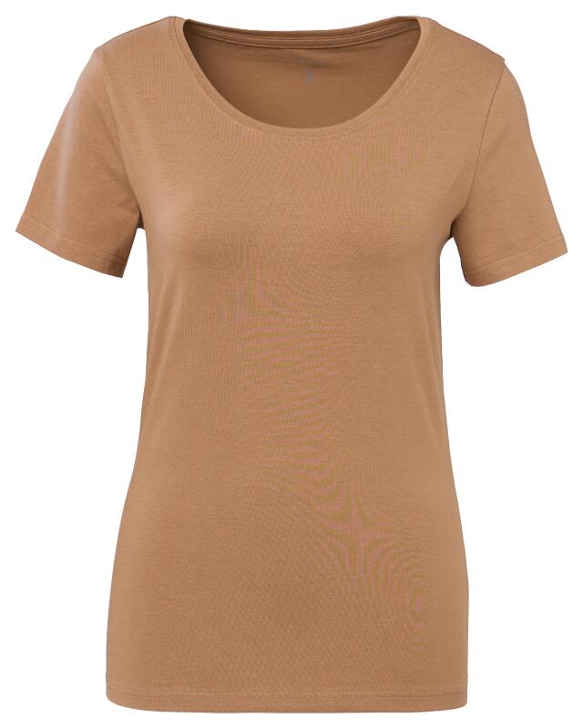 T-shirt basique femme, marron (KiK Basic T-Shirt (braun)) — KiK, produit allemand authentique au Maroc