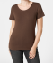 T-shirt basic donkerbruin