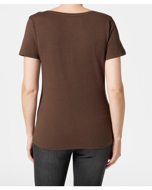 تيشيرت أساسي للنساء، بني غامق (KiK Basic T-Shirt (dunkelbraun)) — KiK, منتج ألماني أصلي في المغرب