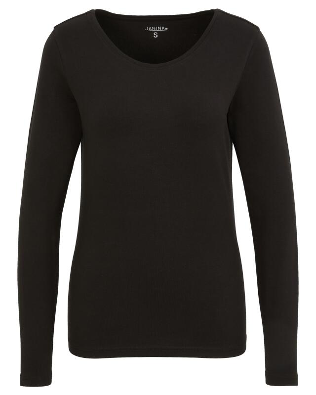 T-shirt manches longues basique femme, noir (KiK Langarmshirt Basic (schwarz)) — KiK, produit allemand authentique au Maroc