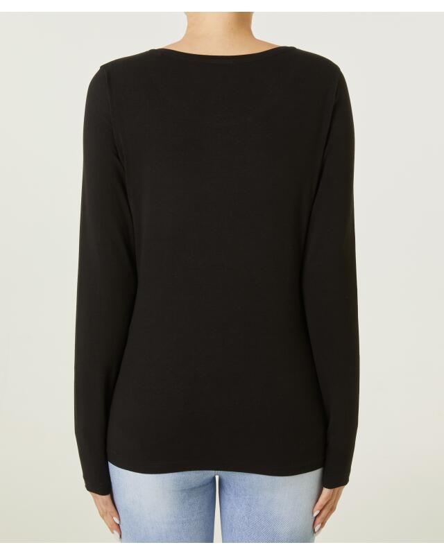 T-shirt manches longues basique femme, noir (KiK Langarmshirt Basic (schwarz)) — KiK, produit allemand authentique au Maroc