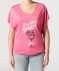 Party T-Shirt mit Schriftzug pink
