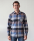 Flanellhemd mit Brusttasche braun/blau